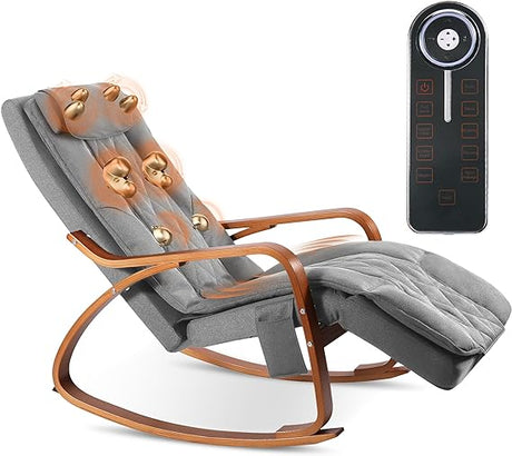 Massage Rocking Chair, Shiatsu Back and Neck Massager Recliner Chair