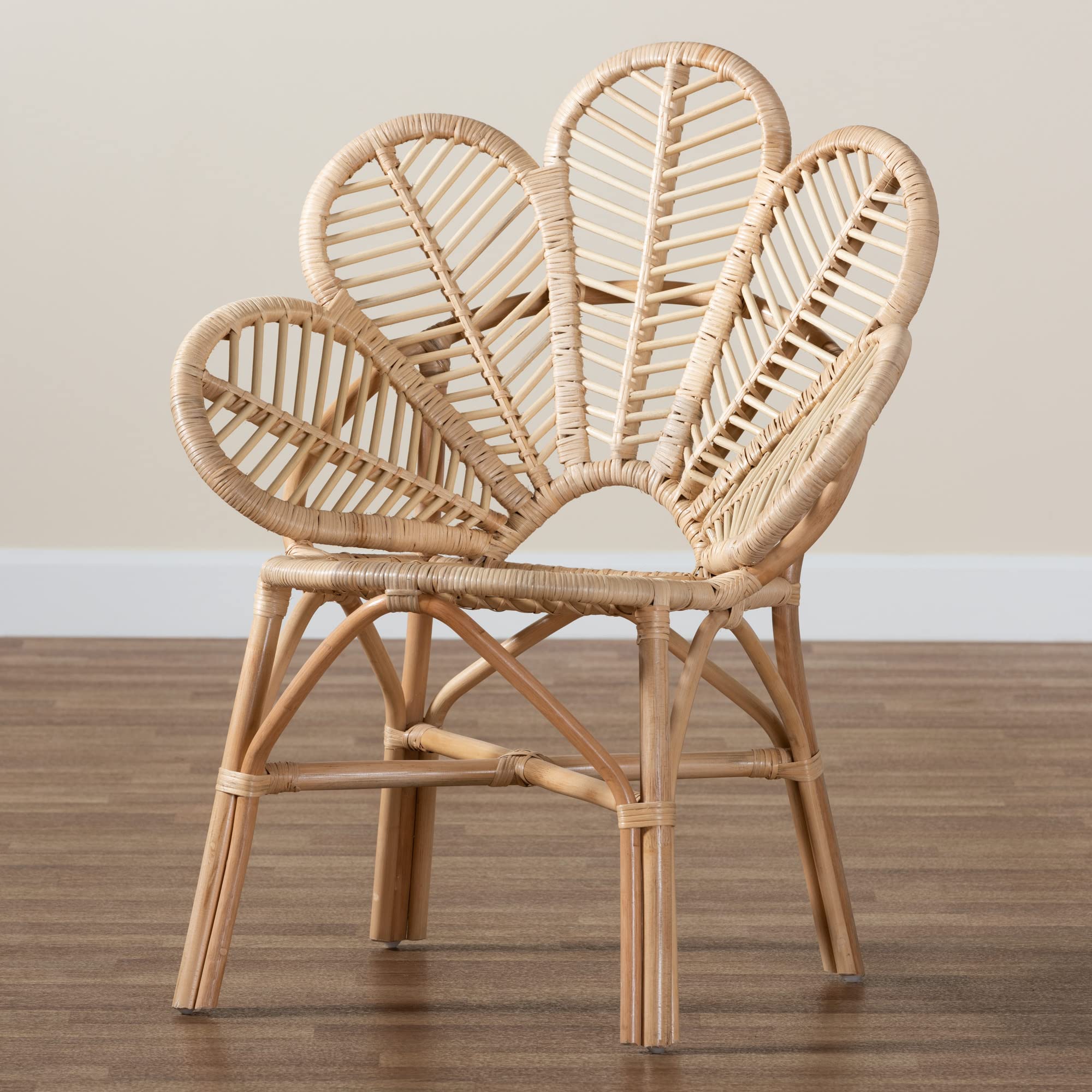Bianca Natural Rattan Flower Chair, Large