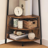 6-Tier Corner Shelf, 67 Inch Tall Corner Shelf Stand, Industrial Ladder Corner Bookshelf,
