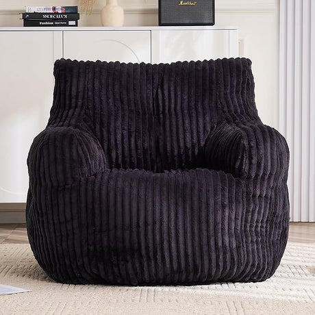 Large Bean Bag Chairs for Adults, Giant Bean Bag Arm Chair with Memory Foam