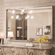 Brushed Silver Bathroom Mirror