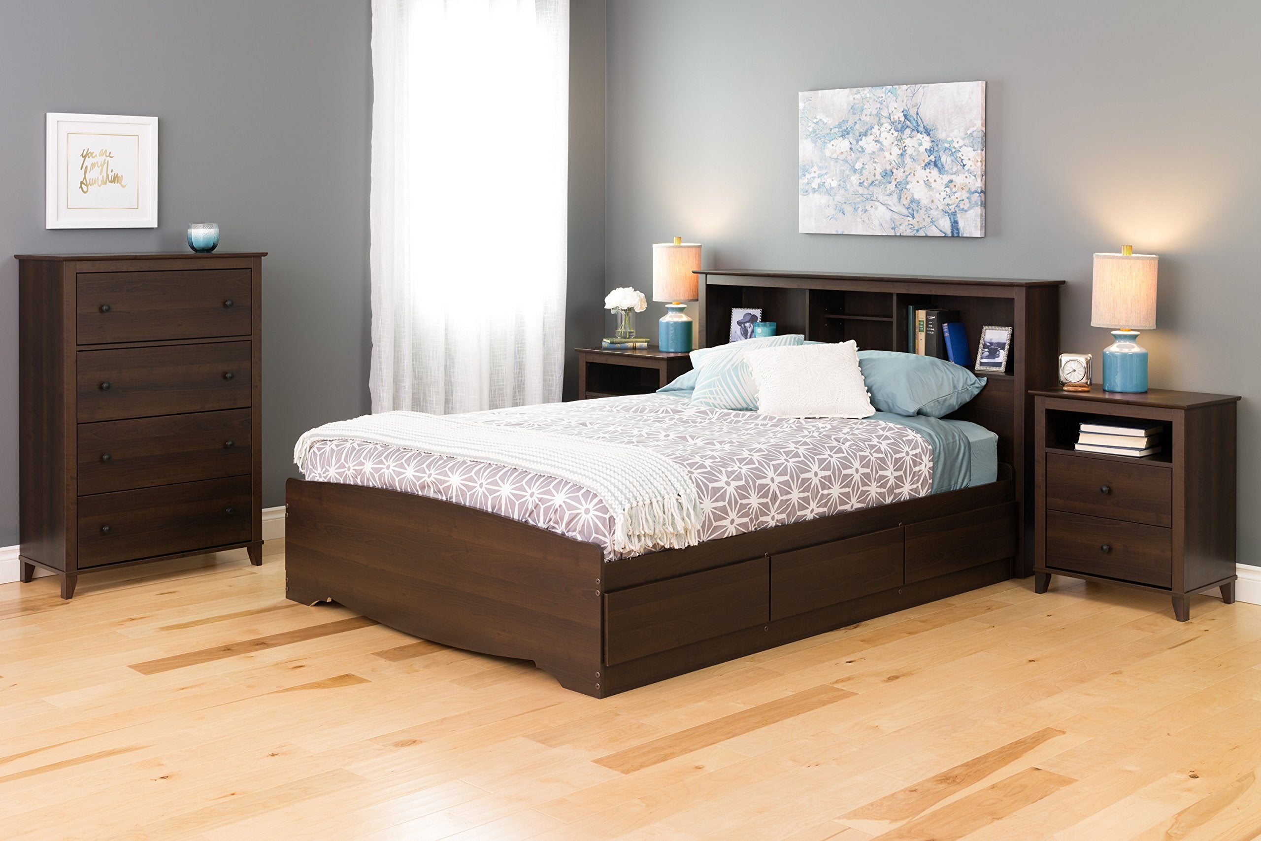 Yaletown Traditional 2-Drawer Tall Nightstand Side Table