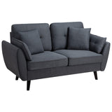 63" Modern Loveseat Sofa Couch,Mid Century Couches for Living Room, Upholstered 2-