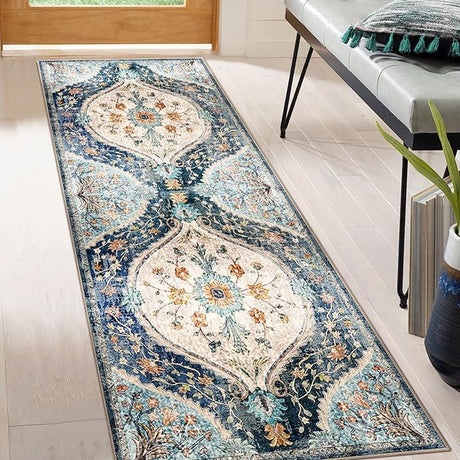 8x10 Area Rugs for Living Room Machine Washable Vintage Boho Rugs Bedroom Carpet