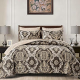 Blue Comforter Set  Damask Pattern Bed in a Bag Boho Paisley Bedding