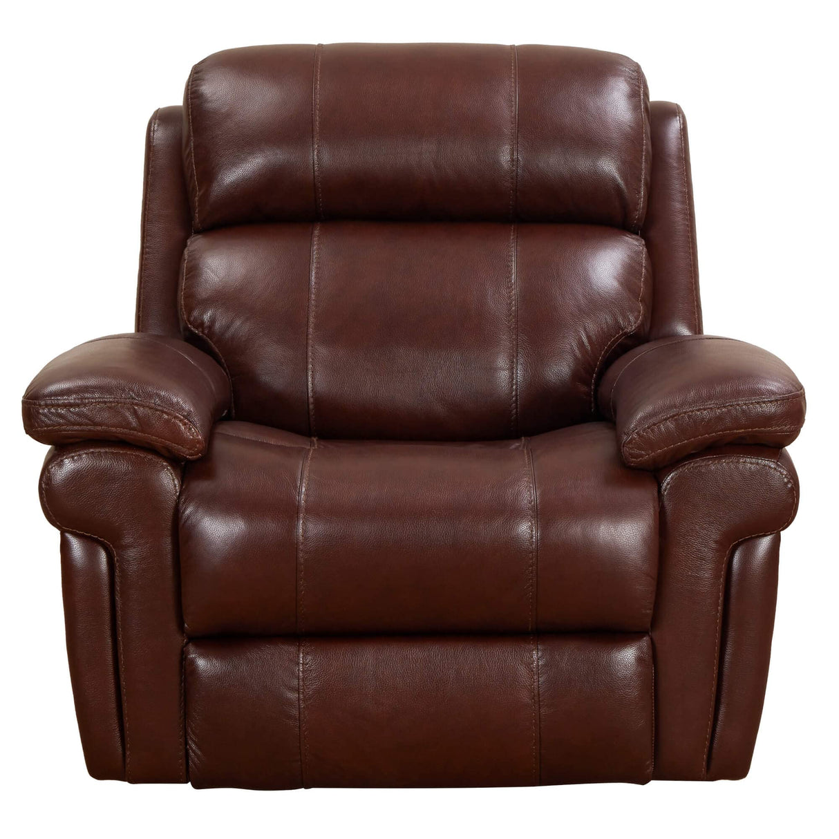 Leather Chair | Adjustable Headrest USB Ports Power Recliner, Apartment Sized, Deep Brown