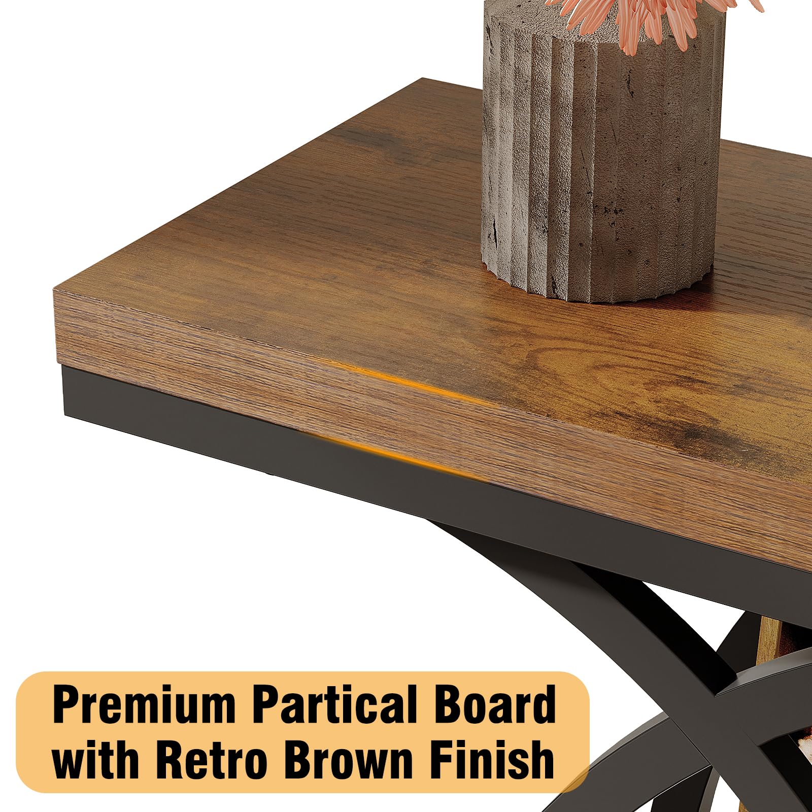 Narrow Console Table for Entryway - 3-Tier Industrial Sofa Table