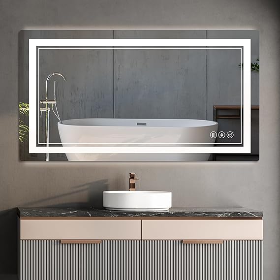 20x28 LED Bathroom Mirror - Anti-Fog Dimmable Backlit Vanity Mirror