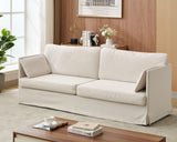 85.5" W Upholstered Loveseat Sofa with Covers for Living Room, Modern 2 Padded