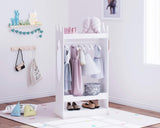 Kid’s See and Store Dress-up Center, Costume Closet for Kids, Open Hanging Armoire Closet