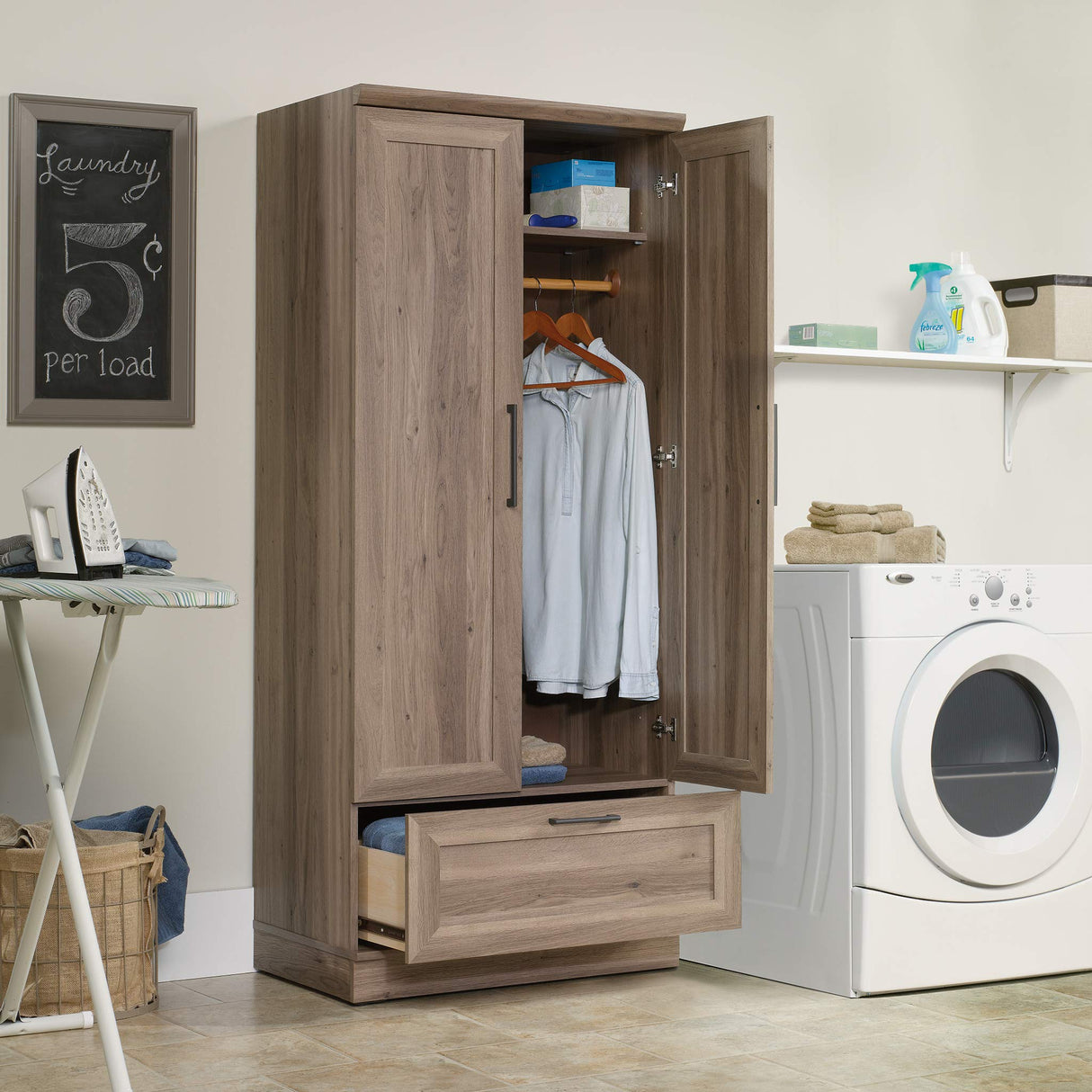 HomePlus Wardrobe/Pantry cabinets, L: 29.06" x W: 20.95" x H: 71.18"