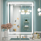 55 x 36 Inch LED Mirror Bathroom Mirror with Lights, UL Listed LED Driver,