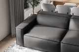 Nathan Napa Leather Couch - 3 Seats with Right Chaise Sectional