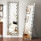 Full Body Mirror with Stand 63" x 21" Full Length Mirror Hanging or Leaning Rectangular