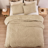 3 Pieces Sherpa Fleece Comforter Set Queen Size, Super Soft & Warm Fluffy Comfy Velvet