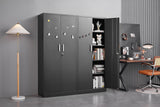 Steel Storage Cabinet with Adjustable Shelves, Garage Shelving Cabinet