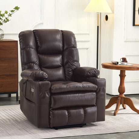 Dual Motor Power Lift Recliner Chair with Massage and Dual Heatin