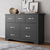 Modern 7 Drawers Dresser for Bedroom, Wood Dresser