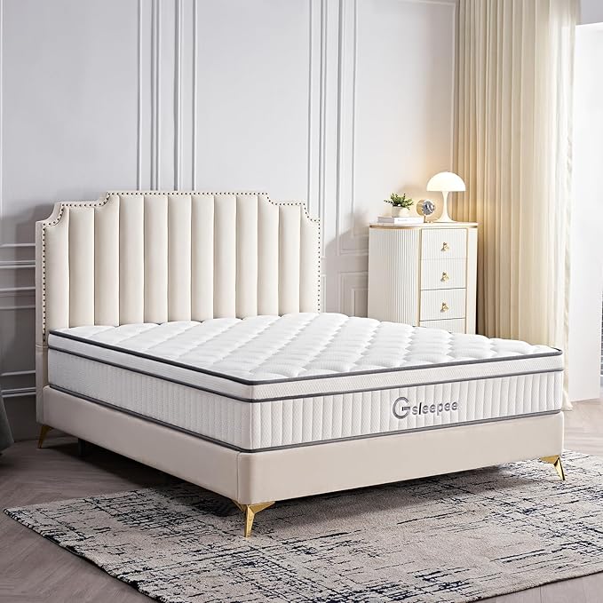 Queen Mattress, 10 Inch Queen Size Mattress in a Box, Gel Memory Foam Hybrid Mattress