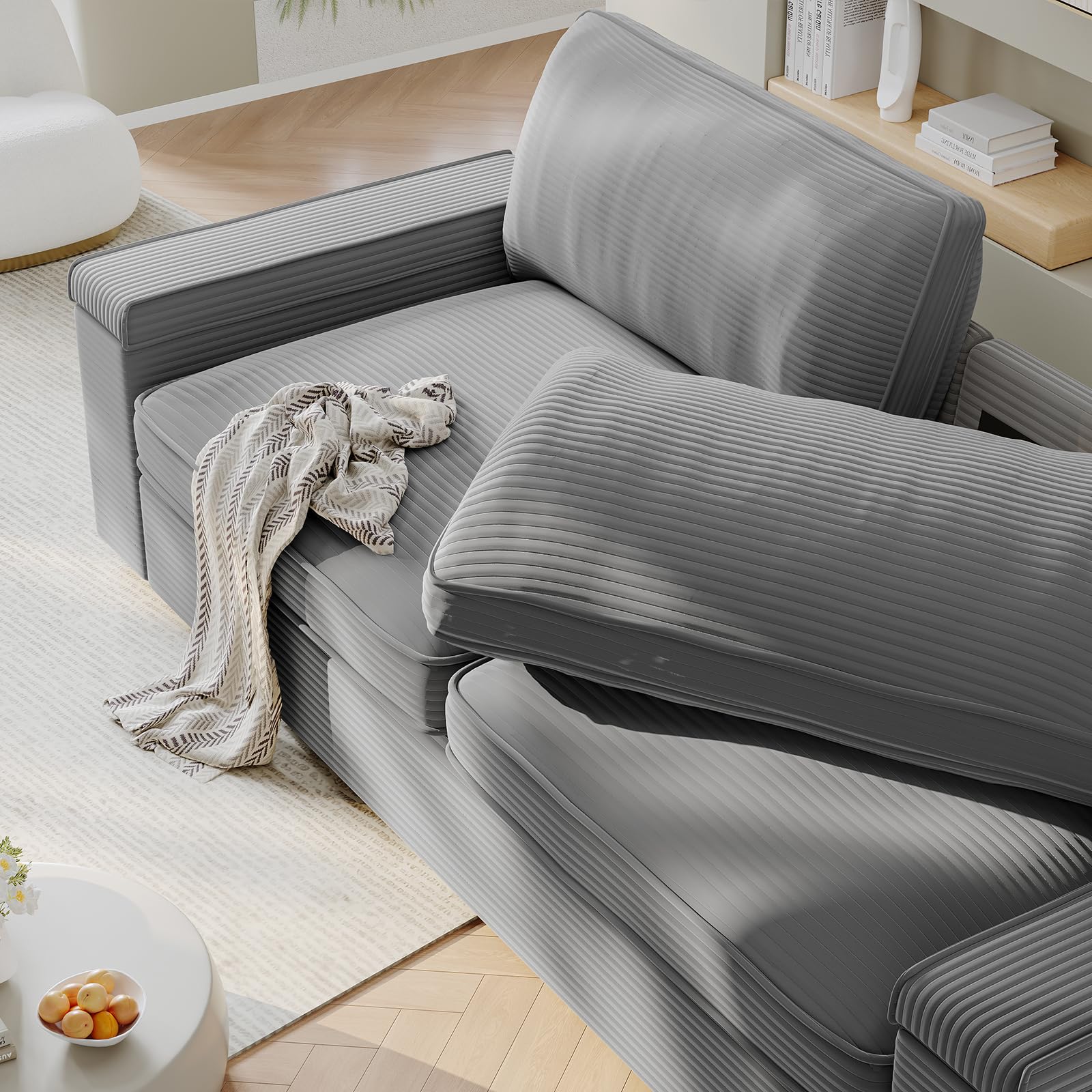Modern Couch, Comfy Couches for Living Room, Oversized Loveseat Sofa