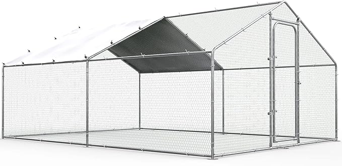 GuardNest XL Walk-In Chicken Coop with Full PVC Mesh & UV Tarp