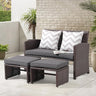 Outdoor Loveseat 3 Piece Patio Furniture Set Outdoor Conversation