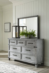 Russelyn Rustic Dresser with 7 Drawers, Gray