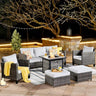 Back Outdoor Wicker Rattan Patio Sofa Sectional Set