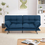 Convertible Futon Sofa Bed Couch,Linen Fabric Memory Foam Futon Couch