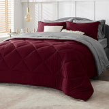 King Size Comforter Set - 7 Pieces Reversible King Bed in a Bag