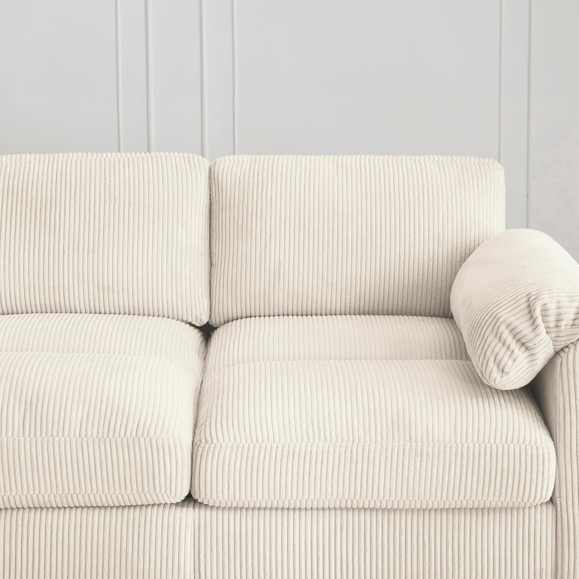 Oversized Corduroy Sectional Couches for Living Room