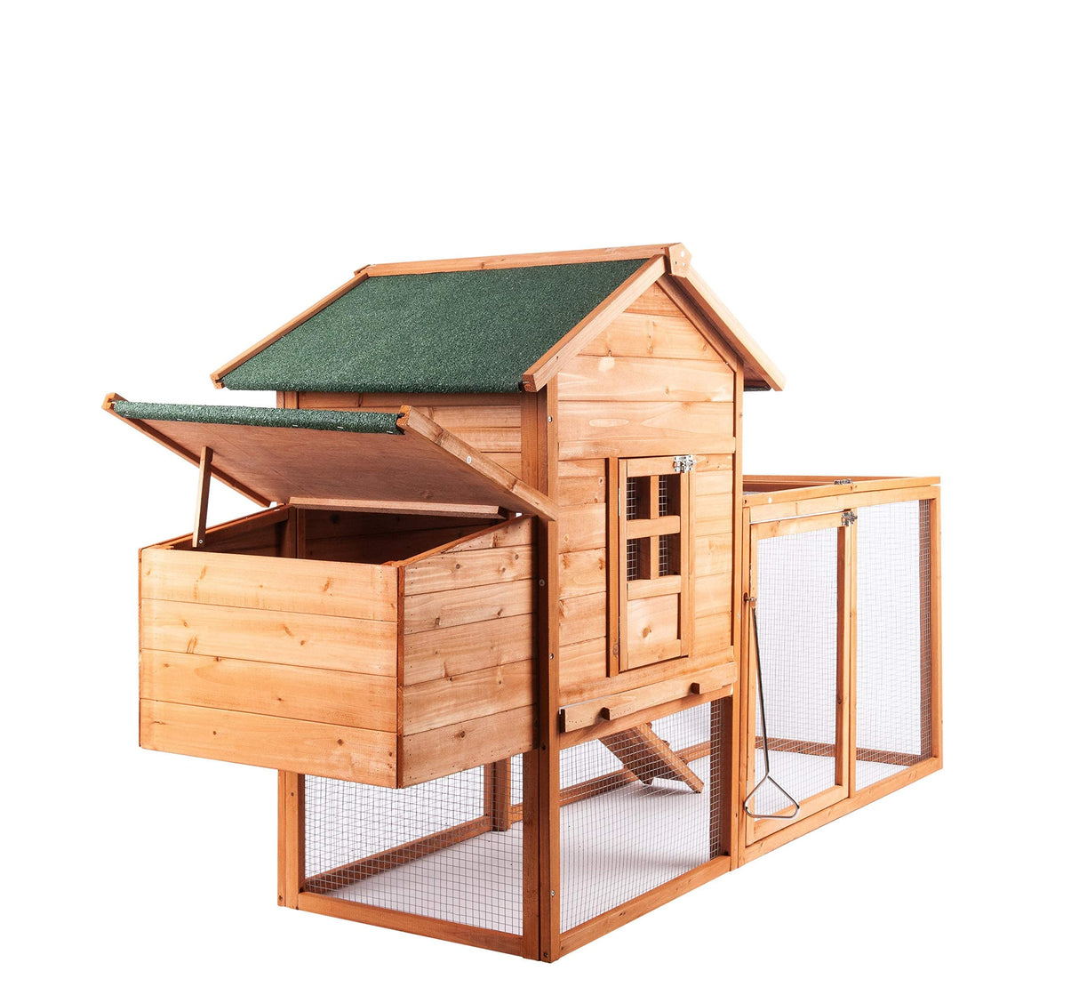 80" Chicken Coop for 2-4 Chickens Outdoor Wooden Hen House Poultry Pet Hutch