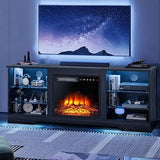 58 Inches Fireplace TV Stand for TVs up to 65 Inches Console with 18'' Electric Fireplace