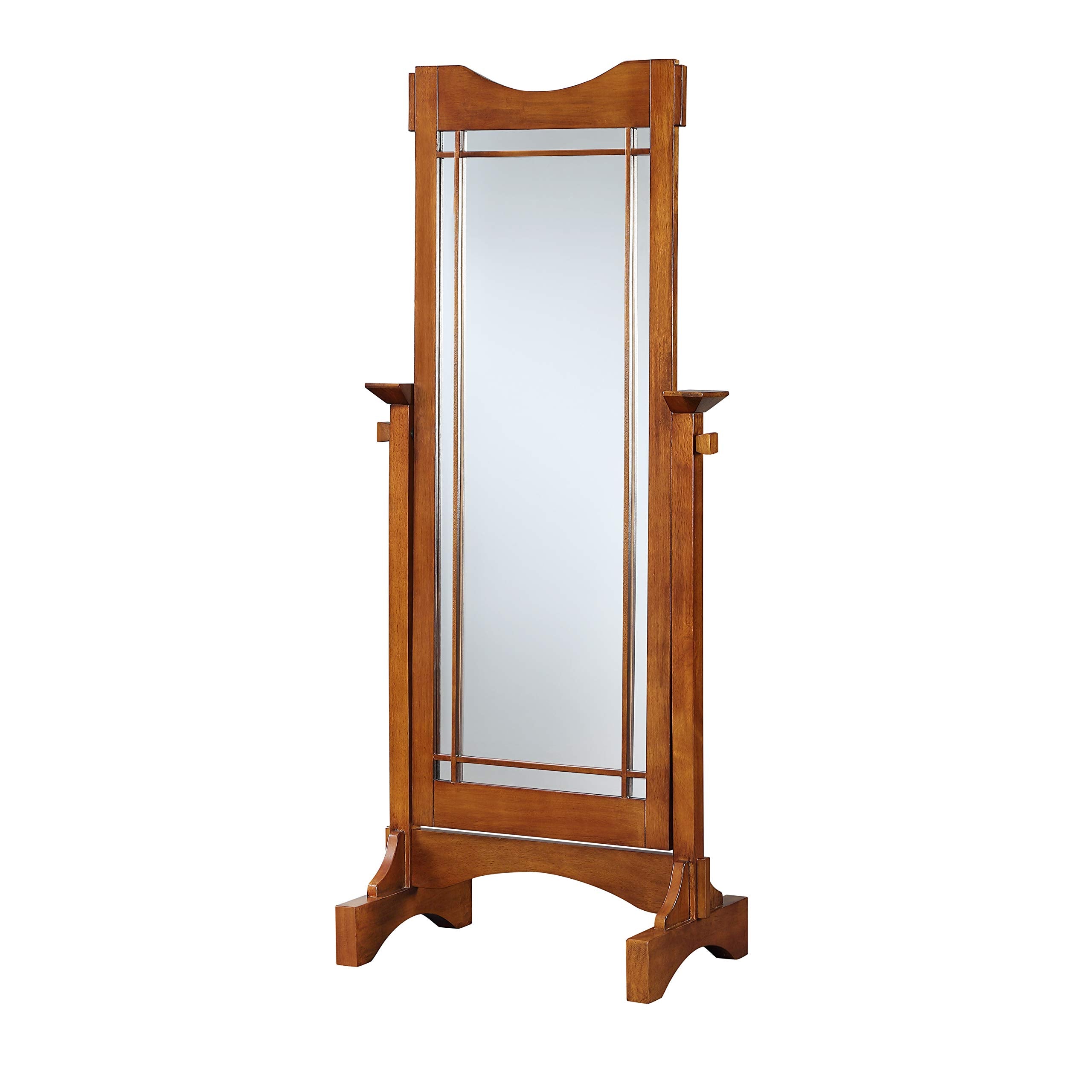 Mission Oak Cheval Mirror with Adjustable Tilt