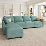 Modular Sofa Sectional L Shaped Couch with Storage Seat, Convertible Modular Sectional