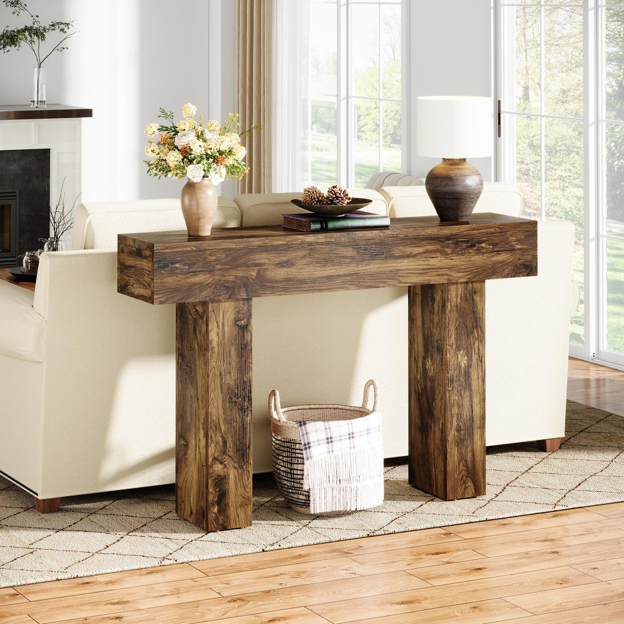 Console Tables for Entryway, 47.2 Inches Long Sofa Table Behind Couch