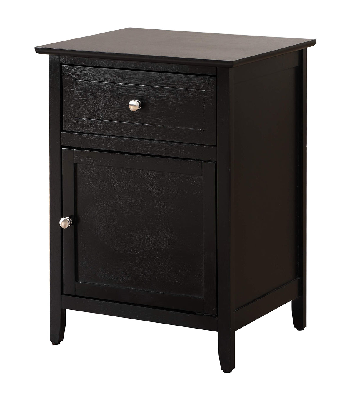 Izzy 1 Drawer 1 Door Nightstand in Black