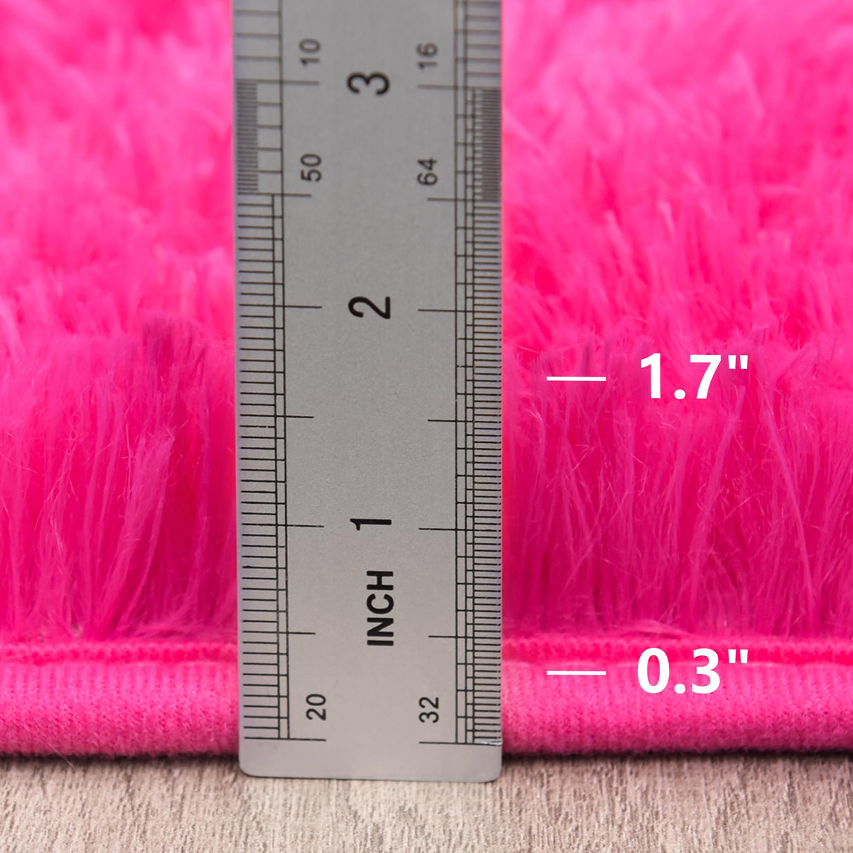 Fluffy Rug Washable 4x6 Feet, Hot Pink Fuzzy Rugs for Bedroom Girls,