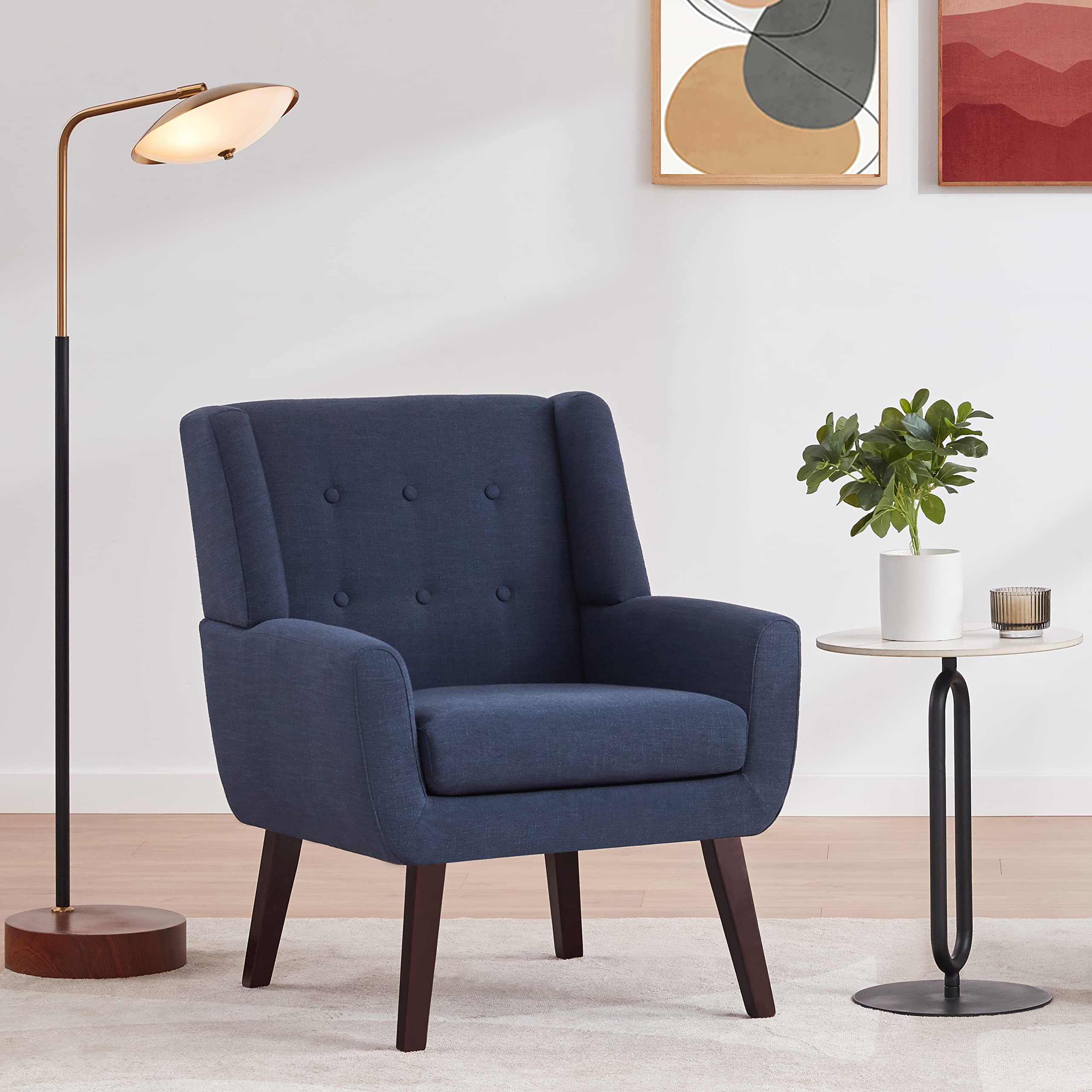 Accent Chair Living Room Chair, Upholstered Button Tufted Armchai