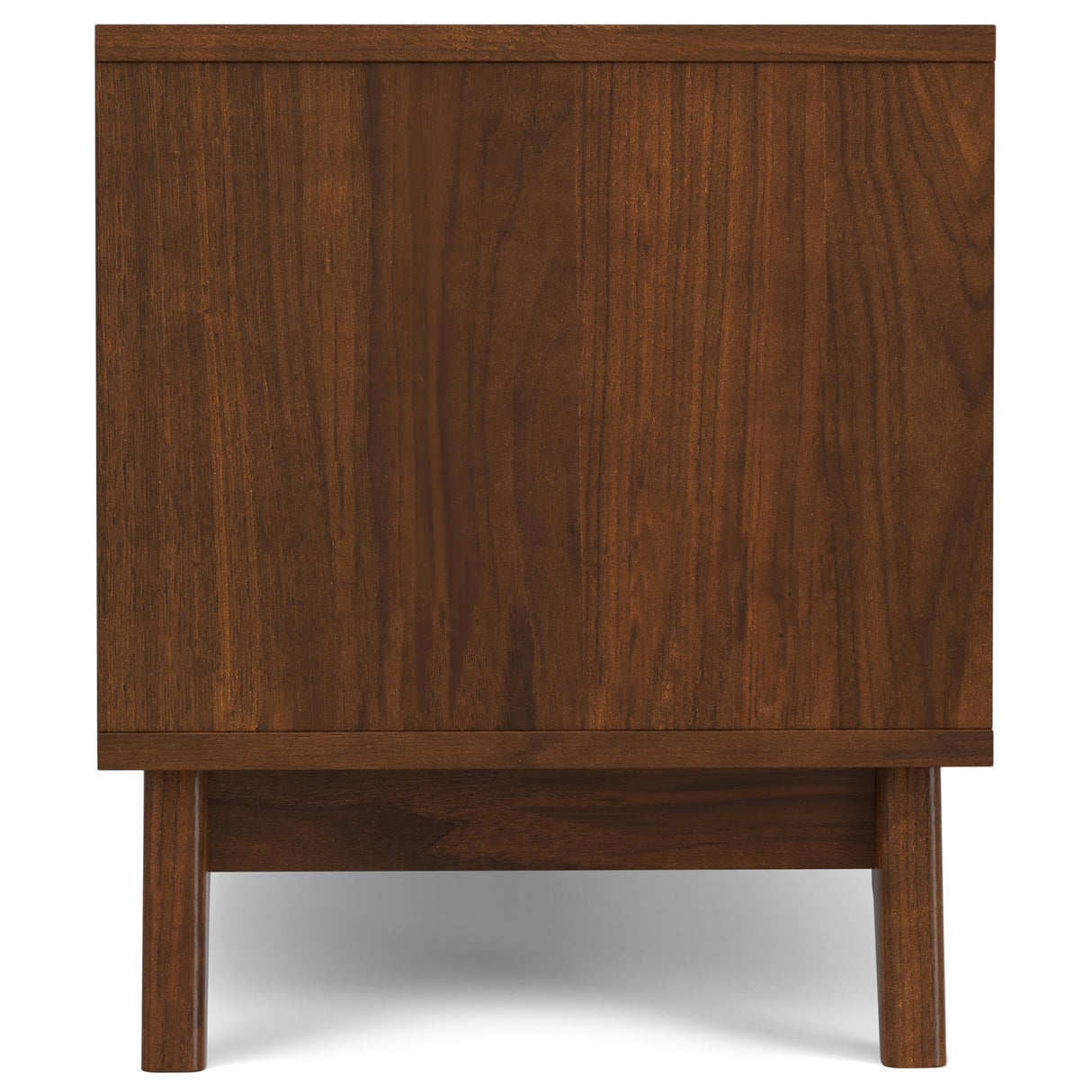 SIMPLIHOME Lennon 72 inch Wide Mid Century Modern TV Media Stand in Walnut Veneer for the Living Room and Entertainment Center