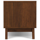 SIMPLIHOME Lennon 72 inch Wide Mid Century Modern TV Media Stand in Walnut Veneer for the Living Room and Entertainment Center