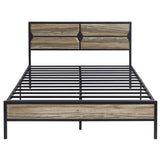 Full Size Platform Bed Frame with Wood Headboard/Mattress Foundation/Premium Steel Slats Support/