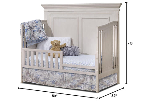 Sorelle Furniture Portofino Crib,Classic 4-In-1 Convertible Crib,Brushed Ivory Crib Made of Wood,Non-Toxic Finish, Wooden Baby Bed,Toddler Bed,Child’s Daybed and Full-Size Bed-Ivory