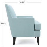 Christopher Knight Home Tilla Fabric Club Chair, Light Blue 29.13D x 30.31W x 35.43H Inch