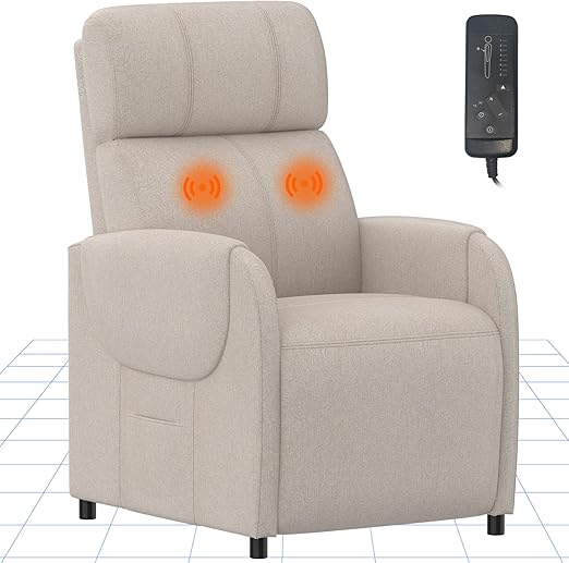 Recliner Chair for Adults, Fabric Small Recliner Home Theater Seating, Adjustable Modern