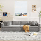 Cloud Modular Sofa Couch with Seats Storage, Comfy Velvet Fabric Couch for Living Room