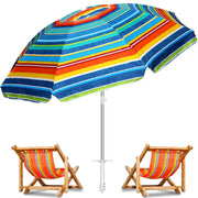 3 Pack 6.5FT Beach Umbrellas for Sand Outdoor Portable Beach