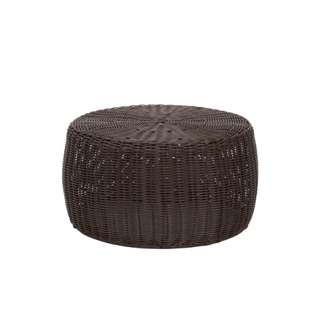 ML-5005 Resin Wicker Footstool Ottoman | Brown(16"D x 16"W x 9"H)