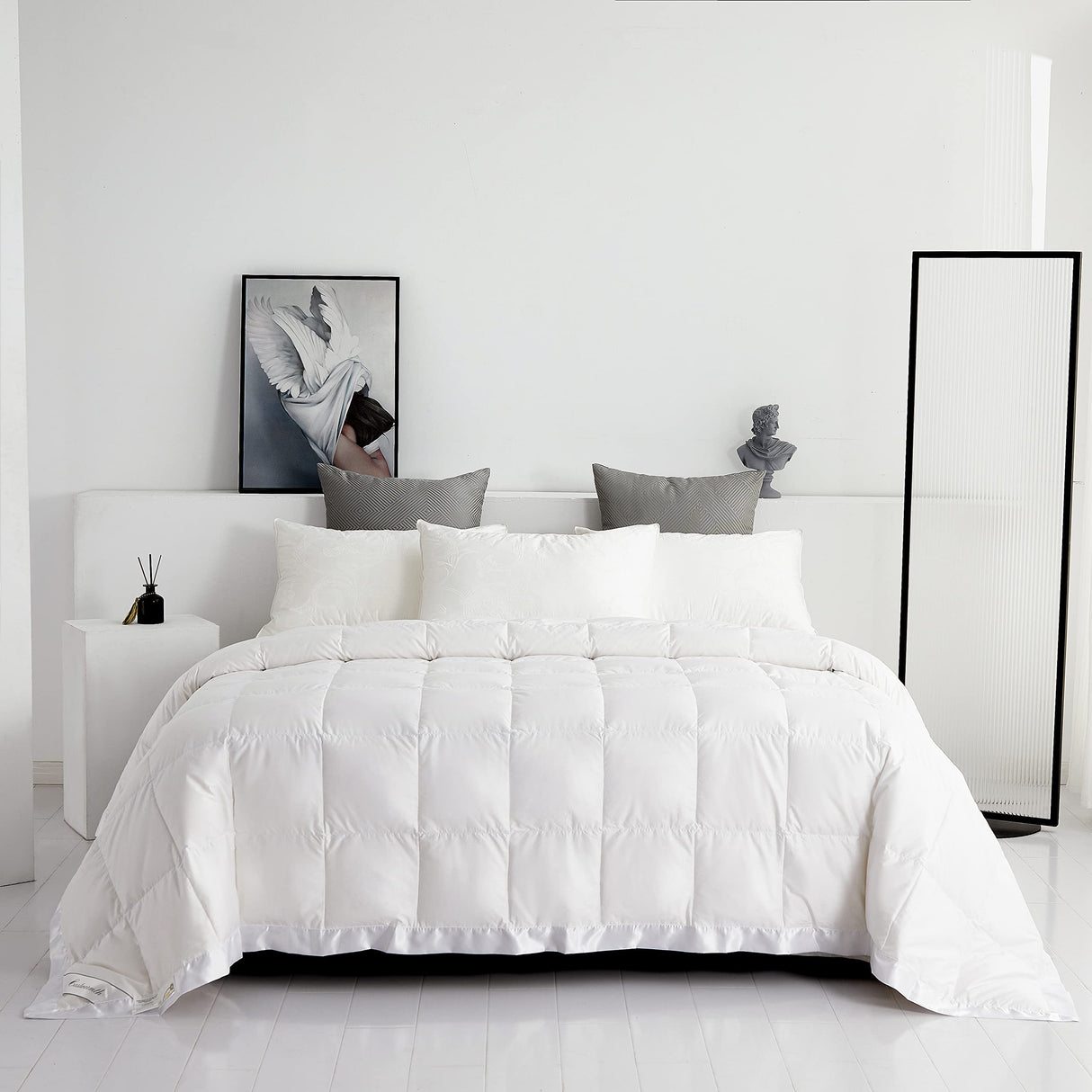 Lightweight Goose Down Comforter/Down Blanket/Duvet Insert for Summer/Warm Weather