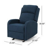 Avaa Recliner, Navy Blue + Black